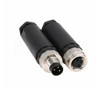 Connecteur de capteur circulaire industriel M8 à 3 broches mâle et femelle à code A, fiche et embase, connecteur circulaire industriel aviation 8 mm étanche IP67