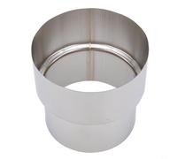 Connecteur de cheminée en acier inoxydable, réducteur de doublure/connecteur de tuyau - Adaptateur de cheminée pour tuyau de poêle, pour la connexion de tuyau de conversion (Ø90mm/Ø80mm)