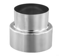 Connecteur de cheminée en acier inoxydable, Réducteur de doublure/Connecteur de tuyau - Adaptateur de cheminée pour tuyau de poêle, pour la connexion de tuyau de conversion de cheminée (Ø100mm/Ø80mm)