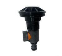 Connecteur de citerne d'eau en PVC de 1,9 cm - Valve de connexion rapide avec mamelon en caoutchouc - Raccord de tuyau étanche pour pluie (20 mm 1/2)