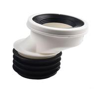 Connecteur de cuvette de toilette - Adaptateur de tuyau de sol excentrique droit - Buse de vidange décalée en PVC - Réglable pour collier de tuyau d'égout pour installation de salle de bain (C)
