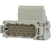 Connecteur de distribution HARTING Han 40D, insert à broches (M), "côté droit", raccordement par vis, 40 pôles + PE, 250V, 10A - 1 pièce