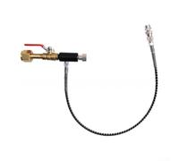 Connecteur de gonflage à gaz en acier inoxydable avec tube à ressort complet de 61 cm et filetage interne M11 pour systèmes Cga320 W21.8 G5/8 (C)