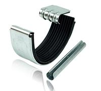 Connecteur de gouttière en zinc pour gouttière de 33 mm avec connecteur de bobine et fermeture à clic avec joint EPDM pour une connexion de gouttière étanche en toute sécurité