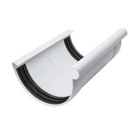 Connecteur de gouttière INEFA demi-rond NW125 125mm Blanc en PVC pour gouttière de pluie, kit de réparation plastique, étanchéité, système emboîtable