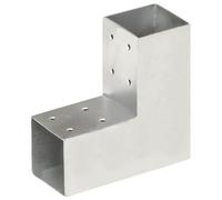Connecteur de poteau en forme de L vidaXL, métal galvanisé, 71 x 71 mm