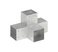 Connecteur de poteau Forme en X Métal galvanisé 101x101 mm