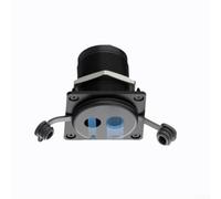 Connecteur de prise RJ45 2 en 1 IP65 Ethernet étanche pour Cat5/Cat5e/Cat6/Cat7/Cat8 (Noir)