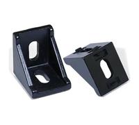 Connecteur de profilé en aluminium for routeur 2020 2028 3030 3060 4040 4080 20/30/40/45/60 Support d'angle(Noir,20PCS 2020)