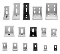 Connecteur de profilé en aluminium for routeur 2020 2028 3030 3060 4040 4080 20/30/40/45/60 Support d'angle(Silver,10PCS 4040)