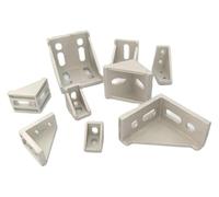 Connecteur de profilé en aluminium for routeur 2020 2028 3030 3060 4040 4080 20/30/40/45/60 Support d'angle(Silver,10PCS 2040)