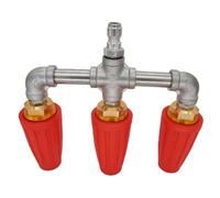 Connecteur de pulvérisation d ' eau à 3 sorties, conception étanche, raccords de tuyau à 3 sorties pour usage industriel, pièce d ' équipement de lavage extérieur
