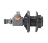 Connecteur de réservoir d'eau - Valve à passage direct, mamelon revêtu de caoutchouc | Raccord de tuyau d'irrigation professionnel, composant de plomberie de drainage de qualité industrielle pour