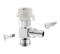 Connecteur de robinet en laiton de type Y avec écrou rotatif à 360 degrés pour une installation facile dans des espaces restreints, convient pour une double distribution d'eau de machine à laver (D)