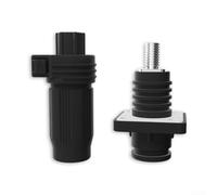 Connecteur de stockage d'énergie à tête droite 120 A 200 A Borne de batterie IP67 1000 V PA66 en nylon pour systèmes d'énergie neufs (120 A-noir)