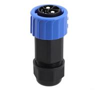 Connecteur de stockage d'énergie IP67 8 broches 500 V 50 A mâle femelle étanche pour systèmes de batterie industriels Noir (tête mâle)