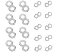 Connecteur de Table à 8 Chiffres 20 Pcs en Acier Inoxydable Argenté