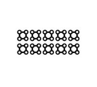 vidaXL Connecteurs de tapis 10 pcs Caoutchouc Noir