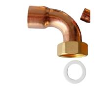 Connecteur de tasse d'alimentation d'extrémité, 1/2 "3/4" 1 "-2" femelle 12.7 15 16 22 28 35 42mm, prise Union, raccord de plomberie en cuivre for climatiseur(Elbow,1 BSP TO 22MM_FEMALE TO END FEED)
