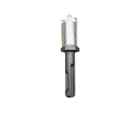 Connecteur de tige de perceuse à ressort en fer, adaptateur de tige carrée et ronde de 16 mm/22 mm pour marteau électrique, triple bride antidérapante pour nettoyage de tuyaux de plomberie robuste (C)