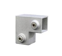Connecteur de tube carré 20x20 mm, coude à, 20x20 elbow | Fixation de connexion, joint fixe, tube carré 20x20 mm, pour rails de clôture et construction d ' étagères