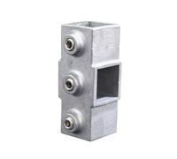 Connecteur de tube carré en alliage d ' aluminium, fixation de connexion de remplacement, joint fixe, raccord de tuyau coudé à 3 voies, installation facile, collier de serrage fixe