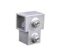 Connecteur de tube carré en alliage d ' aluminium, fixation de connexion de remplacement, joint fixe, raccord de tuyau coudé à 3 voies, installation facile, collier de serrage fixe
