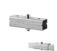 Connecteur de tube carré sécurisé par vis, 20x80mm straight | Corps en acier inoxydable moulé avec précision, aspect argenté propre, raccord de jonction pour cadre de présentoir