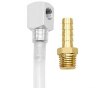 Connecteur de tube de réservoir de carburant, raccord de conduite de carburant marin avec adaptateur en laiton à 90 degrés, 3/8 pour NPT mâle vers /4 femelle, tuyau en polyéthylène haute densité pour