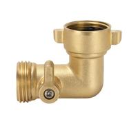 Connecteur de tuyau à 90 degrés 1,9 cm GHT Robinet Raccord de tuyau | Coude de tuyau à connexion rapide pour appartement extérieur sur le côté de la cour, camping-car, camping-car