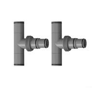 Connecteur de tuyau de piscine 38 mm vers 32 mm (3,8 cm à 2 3,8 cm) | Fabriqué en plastique PP robuste, pinces en acier inoxydable incluses, résiste aux éléments extérieurs, durable