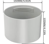 Connecteur de tuyau d'échappement AC portable, extension de tuyau AC portable - Coupleur fileté pour climatiseurs mobiles, gris-15CM