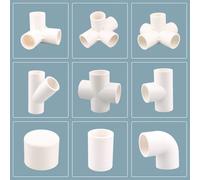 Connecteur de tuyau en PVC blanc, coude droit, Joints croisés en T, adaptateur de tuyau d'eau, 3 4 5 6 voies, 1 pièce, 20 25 32mm 5 Way