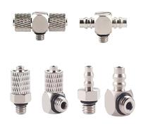 Connecteur de tuyau pneumatique, filetage mâle M3 M4 M5 M6, diamètre extérieur 3mm 4mm 6mm, vis à travers un raccord rapide/coudé, 5 pièces(3-M3,WX-KPB)
