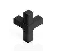 Connecteur de tuyau pour tubes carrés 25 x 25 x 2 mm (raccord de tuyau 3 dimensions 4 voies, 1 pièce)