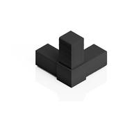 Connecteur de tuyau pour tubes carrés (raccord de tuyau 3 voies 3 dimensions, 20 x 20 x 1,5 mm)