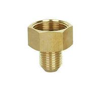 Connecteur de tuyau réducteur en laiton pour nettoyeur haute pression Jet Wash femelle/mâle 22 mm / 18 mm / 14 mm vers 14 mm / 18 mm / 22 mm femelle/mâle à filetage plat (22 mm F vers 14 mm M)