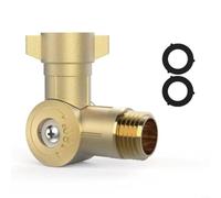 Connecteur de tuyau réglable pivotant à 180° et 360° en métal, adaptateur coudé en cuivre résistant aux plis de 1,9 cm avec poignée en TPR pour irrigation de jardin de camping-car, raccord haute