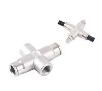 Connecteur de verrouillage coulissant à coupleur rapide haute pression, pour système de refroidissement par brouillard d'irrigation de jardin fileté de 3/16 pouces 2pcs 1/8 quick straight double