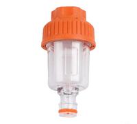 Connecteur d'entrée de filtre G3/4 pour nettoyeur haute pression pour lavage de véhicule - Mamelon en plastique orange avec filtre à 6 points 1,6 x 9,7 cm