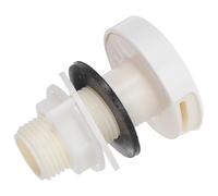 Connecteur D'entrée D'urinoir 1/2 Pouce en Plastique Blanc | Buse à Filetage Interne, Kit de Bride et Adaptateur Entonnoir, pour Urinoirs et Vannes de Chasse