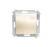 Connecteur d'escalier double Simon 54 avec tapis rétroéclairage en DW6/2L.01/44