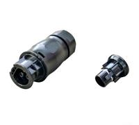 Connecteur d'extrémité femelle à 3 pôles pour Betteri BC01 - Compatible avec onduleur monophasé Hoymiles - Prise solaire étanche IP68 25 A 250 V AC - 14-12 AWG - Noir (1 ensemble)
