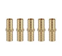 Connecteur Droit Barbelé 10mm Adaptateur de Tuyau Droit Bidirectionnel Laiton Raccord de Tuyau Raccord de Jonction Tube Raccord pour Pompe à Eau 10mm 5pcs