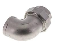 Connecteur D'Union Angulaire À 90 Degrés Rp1 1/2'' Femelle Acier Inoxydable Joint Plat PTFE 16bar (224.8psi)