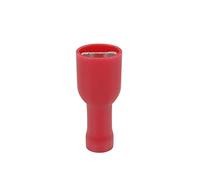 Connecteur electrique | Adaptateur prise | Prise Plate | Raccord electrique | Fiche electrique | 10 Clips Fem Isolee Rouge Dim6,3X0,8mm | Debflex | 711045
