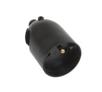 Debflex Fiche femelle 713390 – 2 pôles + terre 16A sortie droite à coiffe, noire