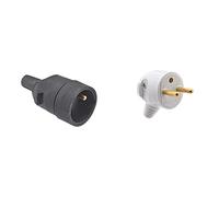 Connecteur electrique - Adaptateur prise - Prise Plate - Raccord electrique - Fiche electrique - Fiche Femelle Caoutchouc Douille D4.8mm & 713370 Prise 220 V Electrique Fiche Male Broche D.4,8mm