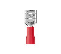 Connecteur electrique | Adaptateur prise | Prise Plate | Raccord electrique | Fiche electrique | Sachet De 10 Clips Fem Pre|Isolee Rouge Dim6,3X0,8mm | Debflex | 711042