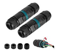 Connecteur Électrique Étanches Ip68 Raccord De Cable 3 Fils Boîte De Derivation Étanche Éxterieur, Etanche Boîte De Jonction Pour Câble Ø 3 À 12 Mm Pour Jardin Et Câble Souterrain(2pcs)